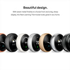Nest 3rd Gen Learning Thermostat, Programmable Smart, Alexa Compatible, White, Wi-Fi, Energy Saving, Home Use