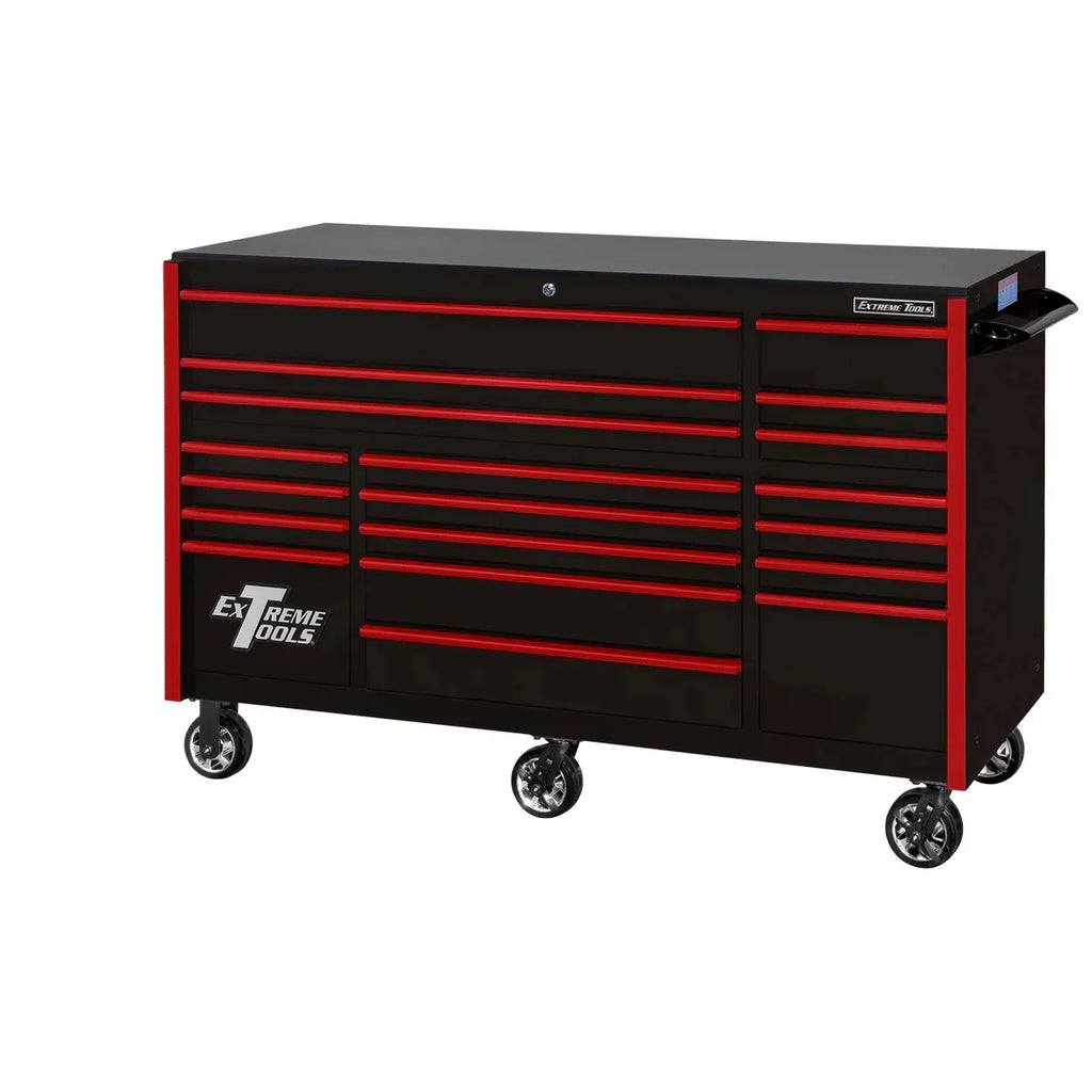 Extreme Tools RX250 Series 72-inch x 30-inch Rolling Cart – 19 Drawers – 250 lb Drawer Slides