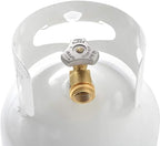 2025 Flame King YSN10LB 10LB Steel Propane Tank Cylinder with Type 1 Overflow Protection Device Valve  for Camping  Fire Pits  Heaters  Grills  Overlanding  White