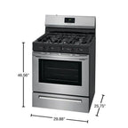 Frigidaire 30 inch (76 cm) wide freestanding 5-burner stainless steel gas hob FCRG3052AS
