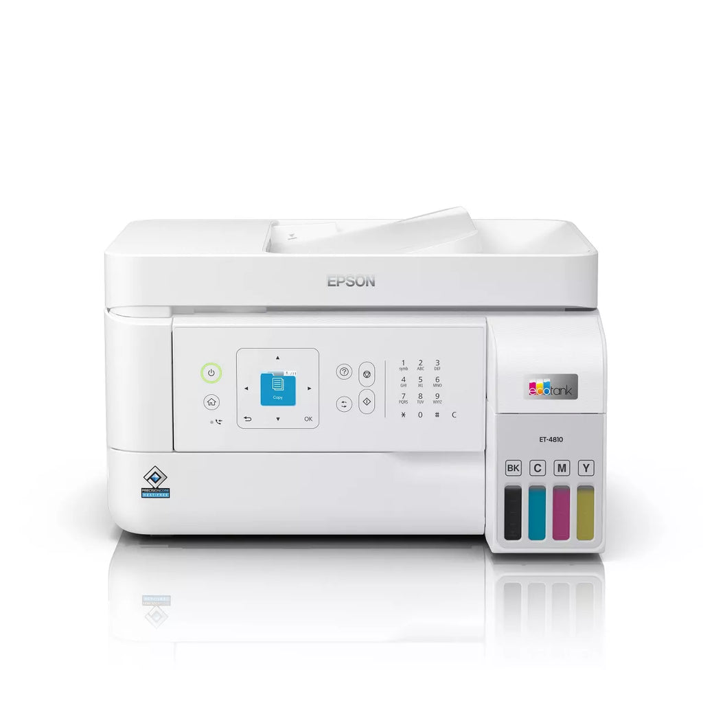 Epson EcoTank ET-4810 All-in-One Color Inkjet Printer Scanner Copier – White