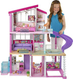 Barbie Dreamhouse Dollhouse With 70+ Accessories, Working Elevator, Lights and Sounds  sgtnighsdesigns