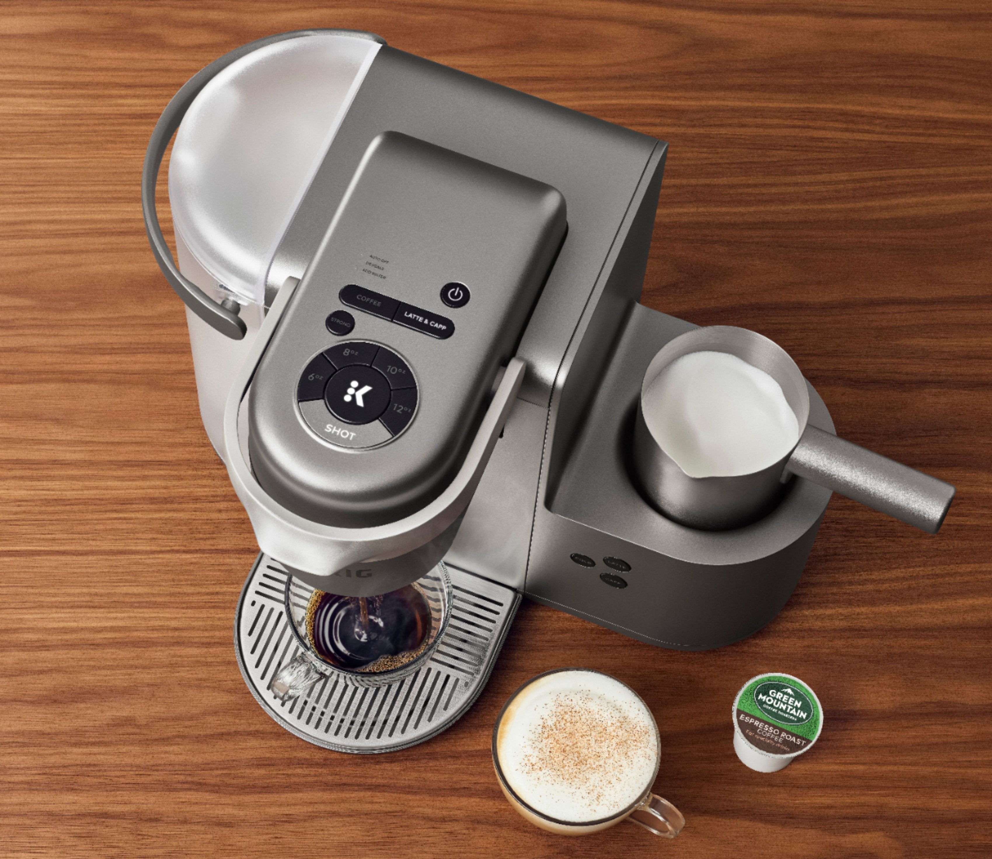 Keurig K-Cafe Special Edition Single Serve K-Cup Pod Coffee Maker with Milk Frother - Nickel 5000200558