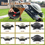 Versatile Grill Cart for Weber Q1000/Q2000 & Blackstone 17/22, Durable & Convenient