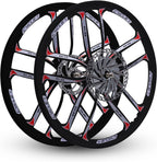 BBR Tuning 26′′ Heavy Duty 10-Spoke STAR Mag Wheel Set for Motorized Bikes, Disc Brake Compatible, Durable & Stylish Design