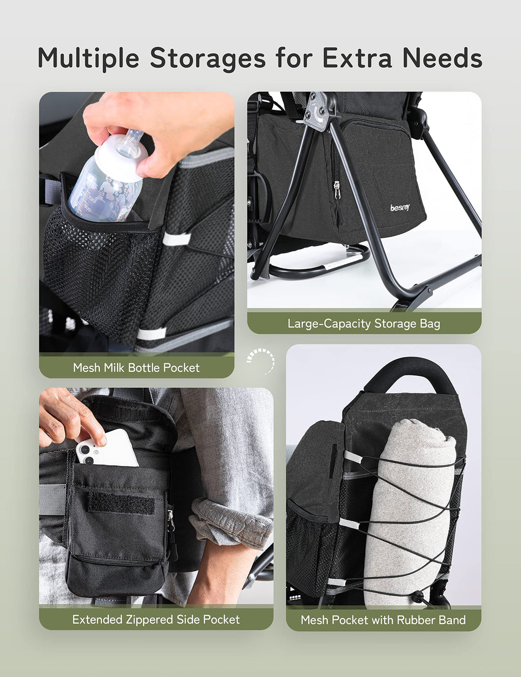 Besrey Baby Backpack Carrier, Toddler Hiking Backpack