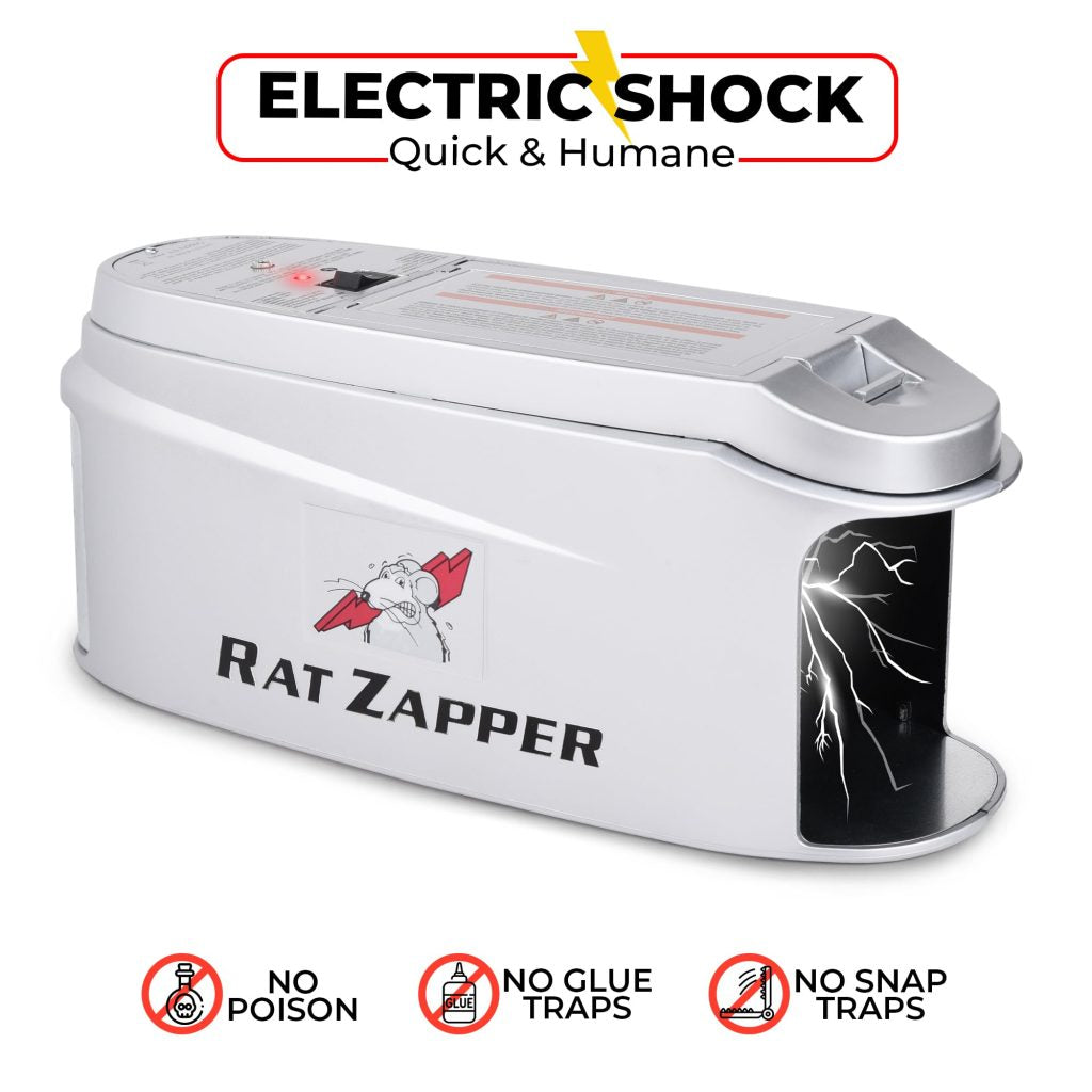 Teal Elite Electric Mouse Trap, Silver, Indoor Rodent Zapper with LED Alert, Modern Style, Model RZ100-B