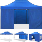 COBIZI 10x20 Heavy Duty Pop up Canopy Tent with 6 sidewalls Easy Up Commercial Outdoor Canopy Wedding Party Tents for Parties All Season Wind & Waterproof Gazebo with Roller Bag,Black(Frame Thickened)