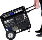 Portable 13000-watt generator with dual-fuel operation (gasoline & propane), electric start, emergency power supply for the whole house, switchable, suitable for motorhomes and emergencies
