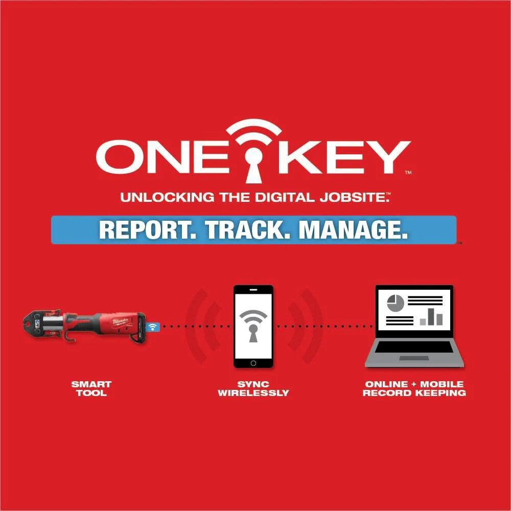Milwaukee M18 FORCE LOGIC crimping tool with ONE-KEY and 1/2