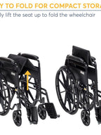 Drive Medical Silver Sport 1 Wheelchair with Full Arms and Swing Away Removable Footrest