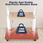 Hellsehen Mobile TV Stand with Wheels