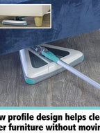 2025 Zippi Sweeper Max- Powerful and Lightweight Sweeper  Perfect for Carpet Hardwood and Tile  Triangular Design Allows for Sweeping in Corners  1000 mAh Rechargeable Battery