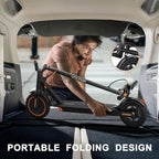 Electric scooter, 350W/500W powerful motor, 8.5"/10" solid rubber tires, 19/22 mph, 28/21/12 mile range, dual brakes