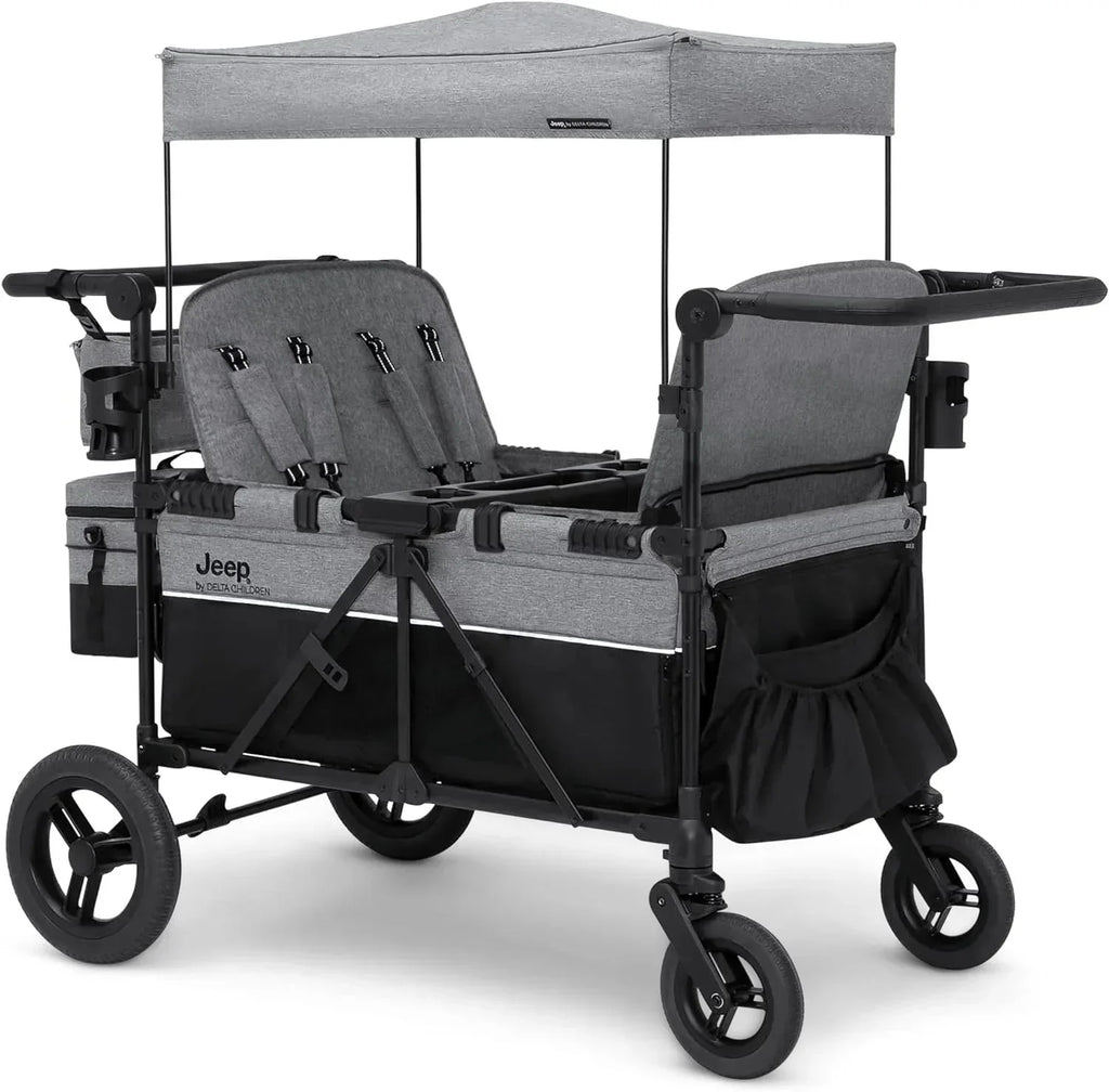 Jeep Wrangler Deluxe 4-seater stroller by Delta Children Premium Quad stroller