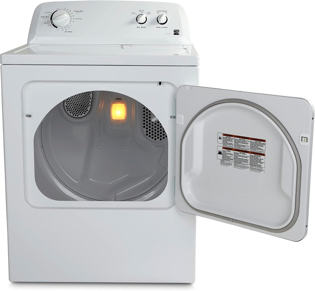 Kenmore 29′′ Front Load Electric Dryer with Wrinkle Guard and 7.0 Cubic Ft. Total Capacity, White