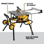 15 Amp Corded 10-inch Construction Site Table Saw with Rolling Stand DWE7491RS