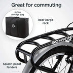 Schwinn Loop 7-Speed Folding Bike, 20′′ Wheels, Step-Through Frame, Rear Cargo Rack, Lightweight for Adults