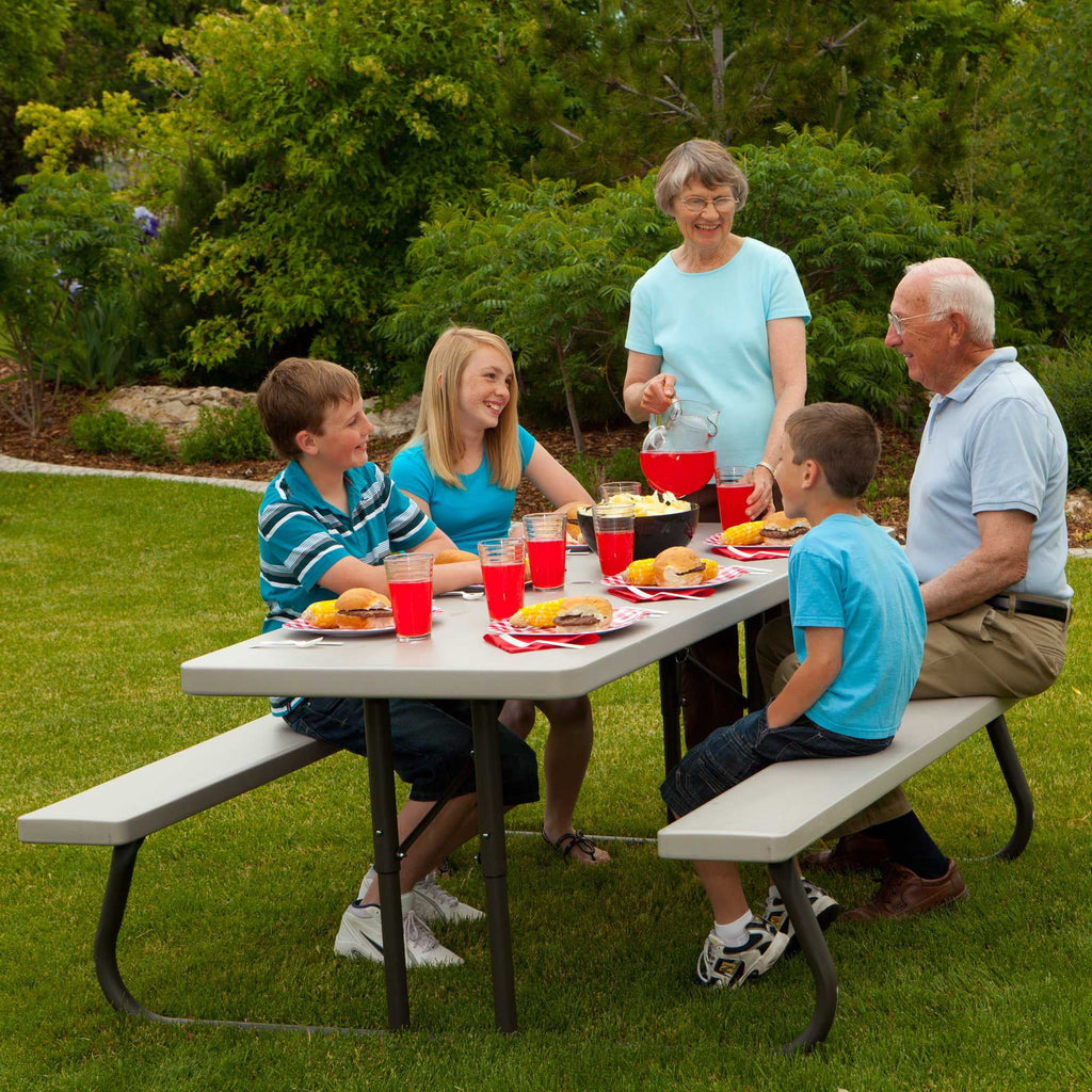 Lifetime 6 Foot Folding Picnic Table, Putty, 22119