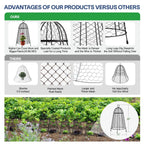 Yolid Garden Cloches for Plants Set of 6, Chicken Wire Cloche Plant