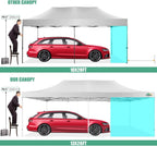 COBIZI 10x20 Heavy Duty Pop up Canopy Tent with 6 sidewalls Easy Up Commercial Outdoor Canopy Wedding Party Tents for Parties All Season Wind & Waterproof Gazebo with Roller Bag,Black(Frame Thickened)