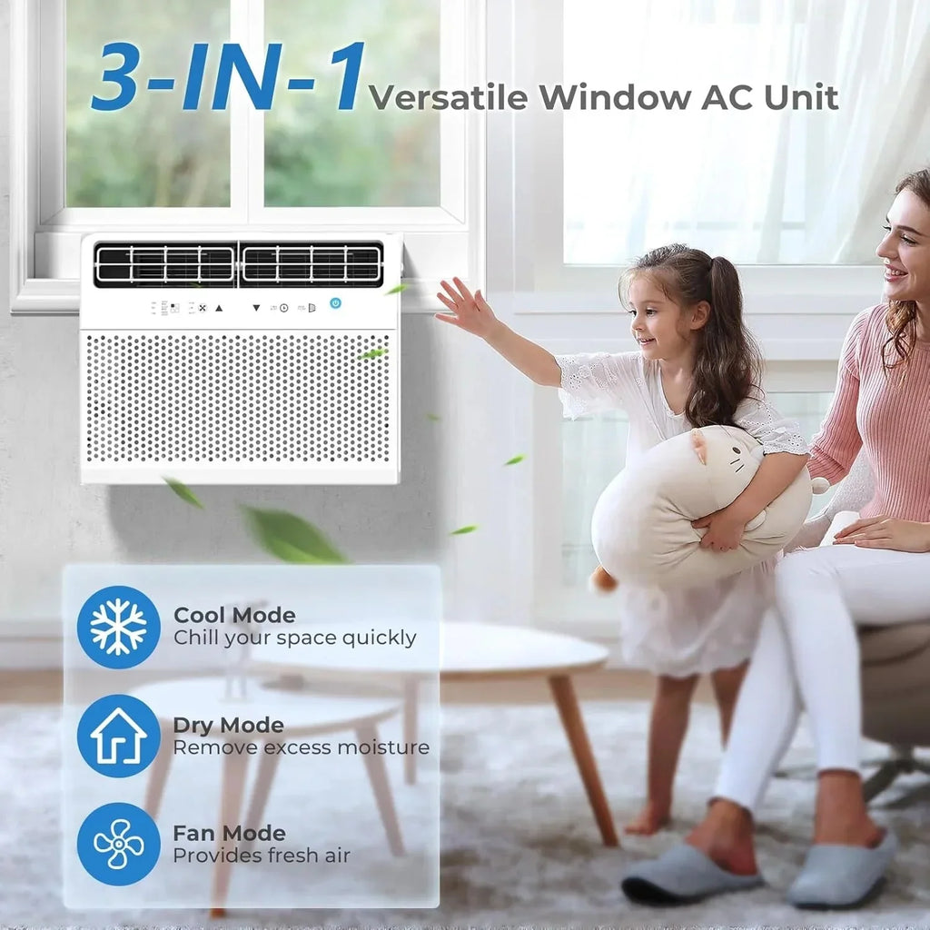 Antarctic Star U-shaped window air conditioner 12000 BTU Ultra-quiet window air conditioner Cools