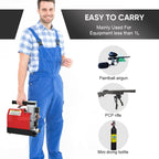 CS2 Portable PCP Air Compressor, 4500Psi/30Mpa, Oil-Free,Powered by Car 12V DC or Home 110V AC with Adapter (Included), Paintball Tank Compressor with Extra Moisture-Oil Separator