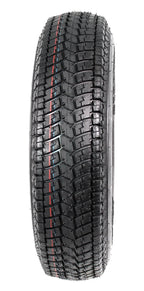 2-pack trailer tires and rims ST175/80D13 175/80 13 B78-13 LRC 5-hole white spoked wheel