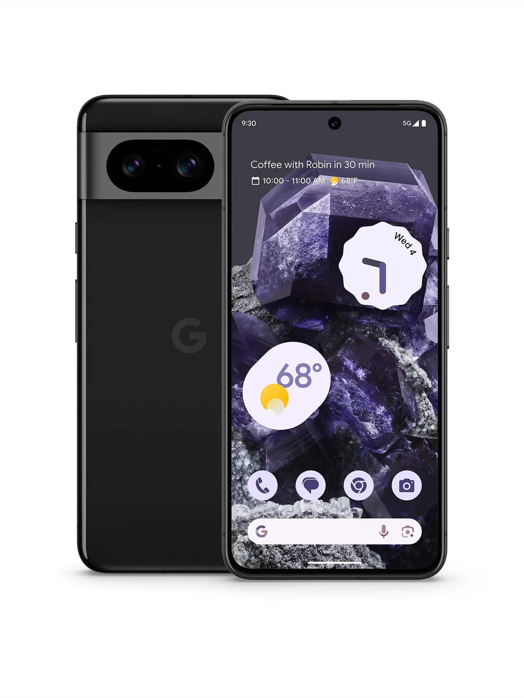 Google Pixel 8 Unlocked 5G Smartphone, 128GB, Obsidian – Advanced Camera, 24-Hr Battery, Android 13, 6.2′′ Display