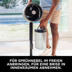 Shark FlexBreeze HydroGo Strong Fan with Mist, Cooling for Indoor & Outdoor Use, Quiet & Durable, Wired & Wireless, Compact & Lightweight, Up to 20m Airflow, Anthracite FA050EU