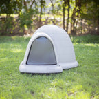 Petmate Indigo Dog House (Igloo Dog House, Made in USA with 90% Recycled Materials, All-Weather Protection Pet Shelter) for XL Dogs -90 to 125 pounds, Made in USA