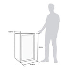 NewAir AB-1200 Mini Fridge, 126-Can Capacity, Reversible Glass Door, Adjustable Shelves, Stainless Steel Frame
