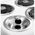 20-inch electric oven with 4 cooking zones, freestanding, in white