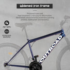 Outroad 26 Inch Mountain Bike, 21-Speed/High-Carbon Steel/Aviation Grade Frame, Dual Disc/V Brake, Adjustable Ergonomic Seat Bycycle for Men Women Adult, Quick Assembly in 20 Minutes