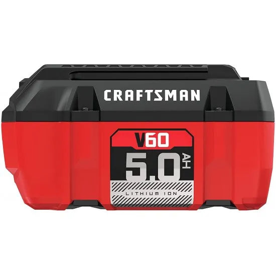 CRAFTSMAN V60 5.0Ah Lithium Ion Battery with LED Indicator, No Memory Effect, 4-Year Warranty