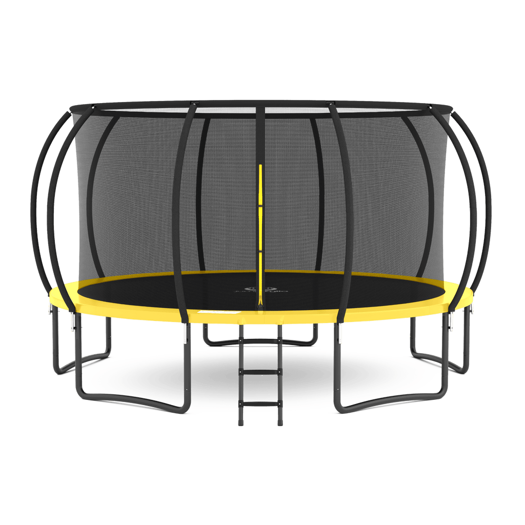 Jumpzylla 16FT Trampoline with Enclosure & Double Color Pad, ASTM Certified, 4-Leg Stability