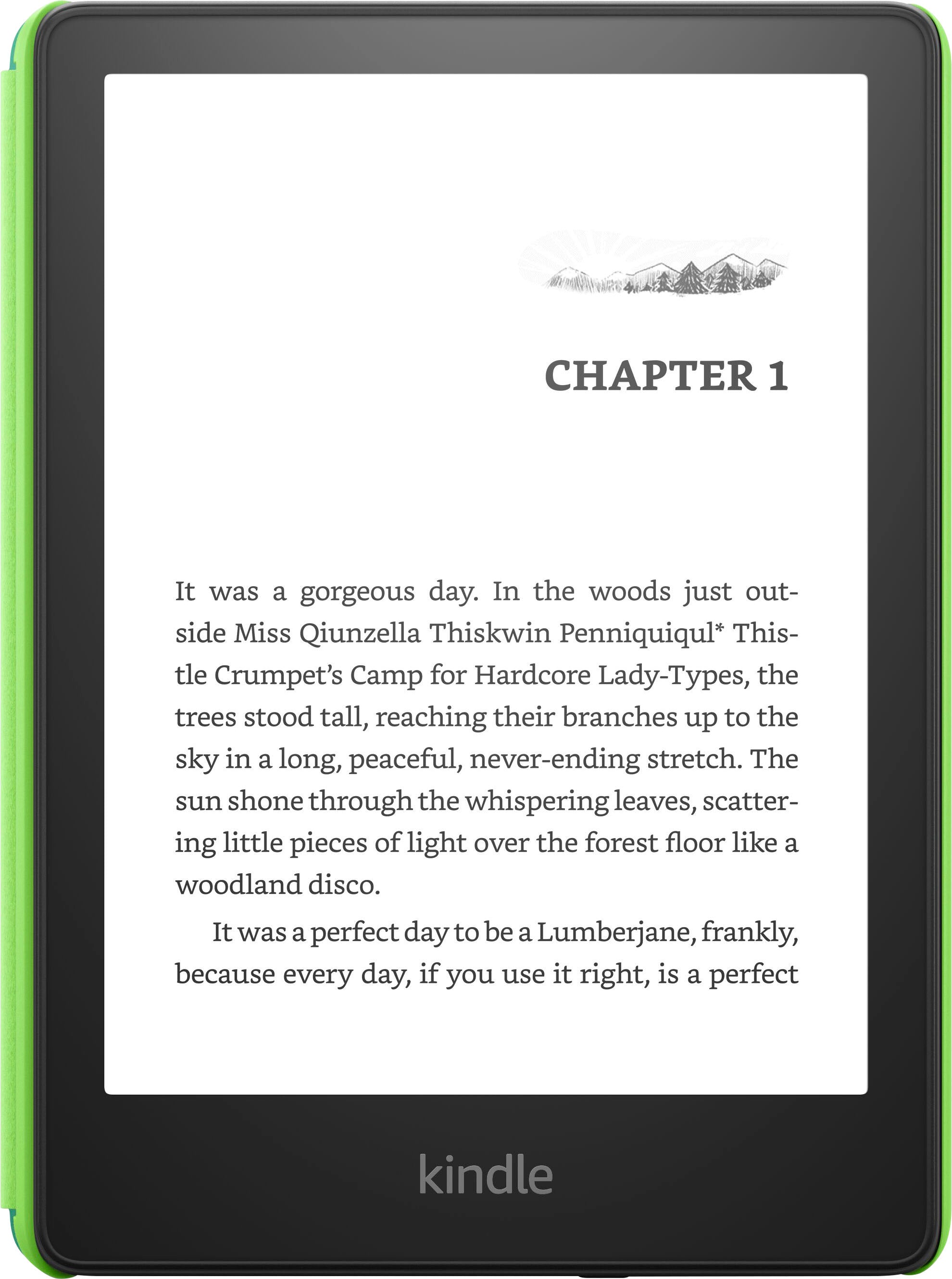 Amazon – Kindle Paperwhite Kids E-Reader 6.8′′ display with kid-friendly cover – 16GB – 2022 – 2023 – Emerald Forest