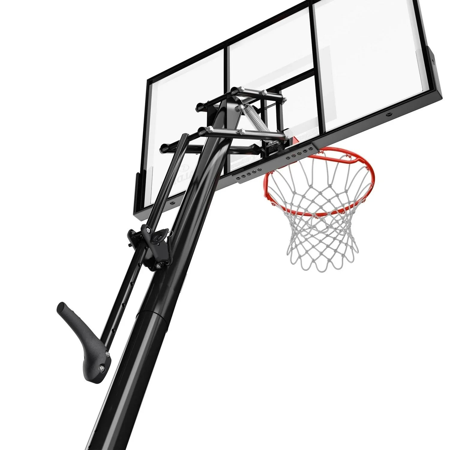 2025 Spalding 54-inch shatterproof polycarbonate Exacta height basketball hoop system, portable