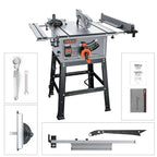 TACKLIFE Table Saw, 10 Inch, 15-Amp 24T Blade 4800 RPM 45oBevel Cutting MTS01A