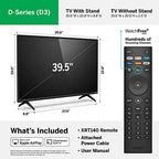 VIZIO 40-inch D-Series Full HD 1080p Smart TV with AMD FreeSync, Apple AirPlay