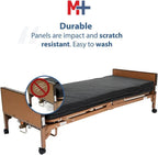 Fully electric hospital bed set, foam mattress, half side rails