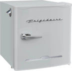 Frigidaire EFR176 Retro Compact Fridge with Chiller Mini Refrigerator with Built-in Bottle Opener for Office, Bedroom, Dorm Room or Cabin, 1.6 cu ft 16" D x 18" W x 18.5" H, Moonlight