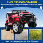 L8 Ride On Car, 2 Seater, 12V Kids Electric Car w/Remote Control, 4-Wheel Suspension, Bluetooth Speaker, Multi Music Modes, 3 Speeds, LED Lights, Xmas & Birthday Gift Ideas for Kids Ages 3+