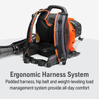 Husqvarna 150BT Petrol Leaf Blower with Backpack, 51 cc, 2.16 hp, 765 CFM, 270 MPH, Ergonomic Design