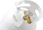 2025 Flame King YSN10LB 10LB Steel Propane Tank Cylinder with Type 1 Overflow Protection Device Valve  for Camping  Fire Pits  Heaters  Grills  Overlanding  White