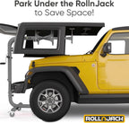 Hardtop removal jack for Jeep Wrangler, one-person system