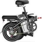 Black Folding Electric Bike 250W – Removable Battery, Fat Tire, Ideal for Beach & Snow, Adults & Teens