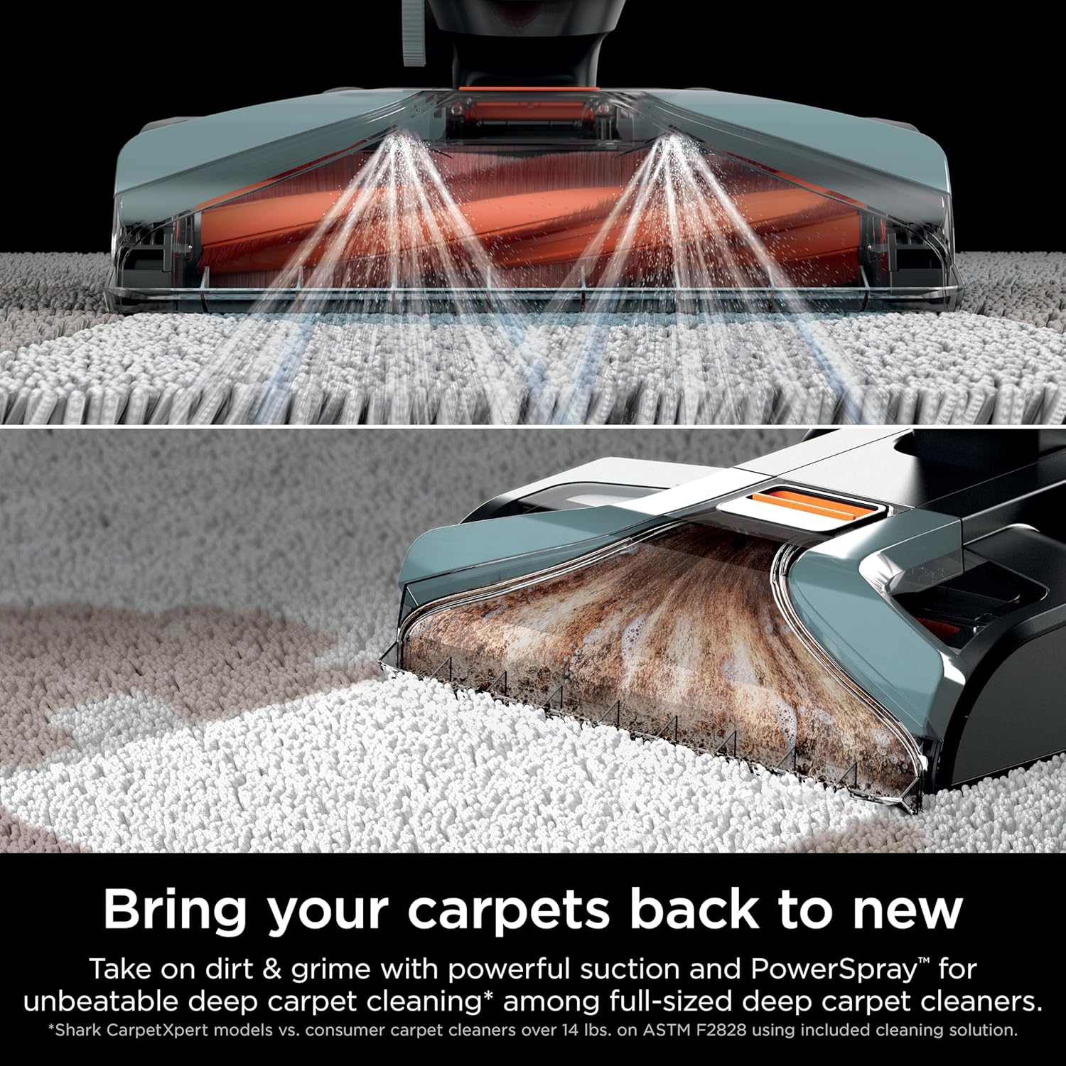 Shark CarpetXpert EX201 Carpet Cleaner, Cyan – Deep Cleaning with StainStriker, Perfect for Pets, Includes Spot & Stain Remover Tools