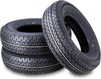 Set of 4 heavy-duty trailer tires ST205/75R15 205 75 15 10-ply, load class E, steel-belted radial tires with abrasion protection