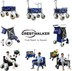 Beach cart with 13-inch balloon wheels, chair brackets and pump included